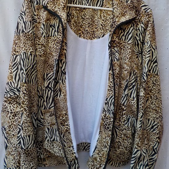 EUC Lightweight Koret Sport Front Zip Animal Print Jacket XL - Picture 4 of 14